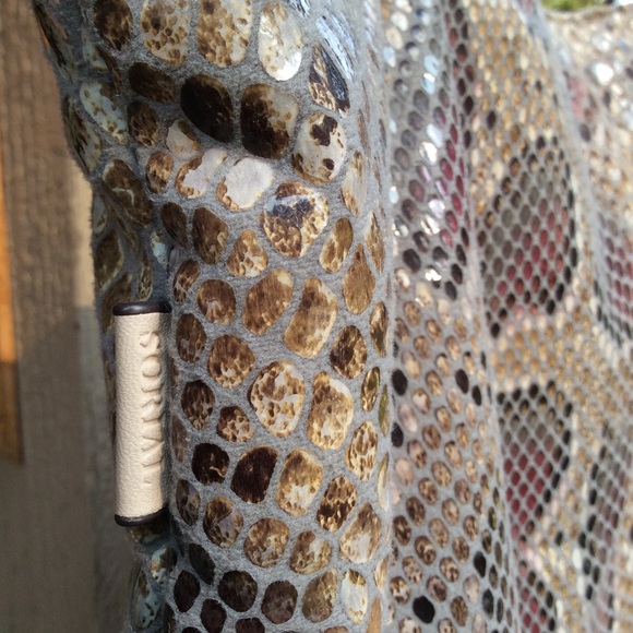 Soriel  NY Tote bag snake print detachable pouch - Picture 4 of 7